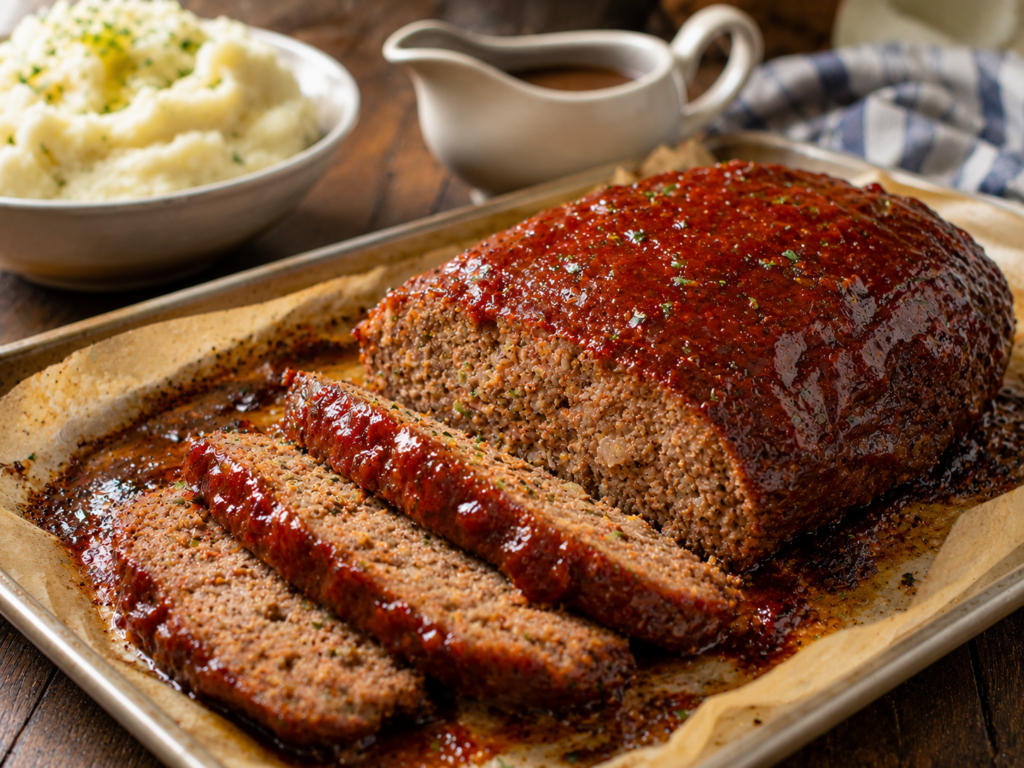 Easy Homemade Classic Meatloaf (Juicy &  Tender)