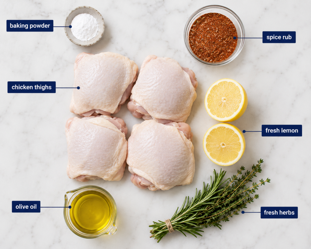 Ingredients You'll Need for Air Fryer Chicken Thighs (Smart Substitutions)