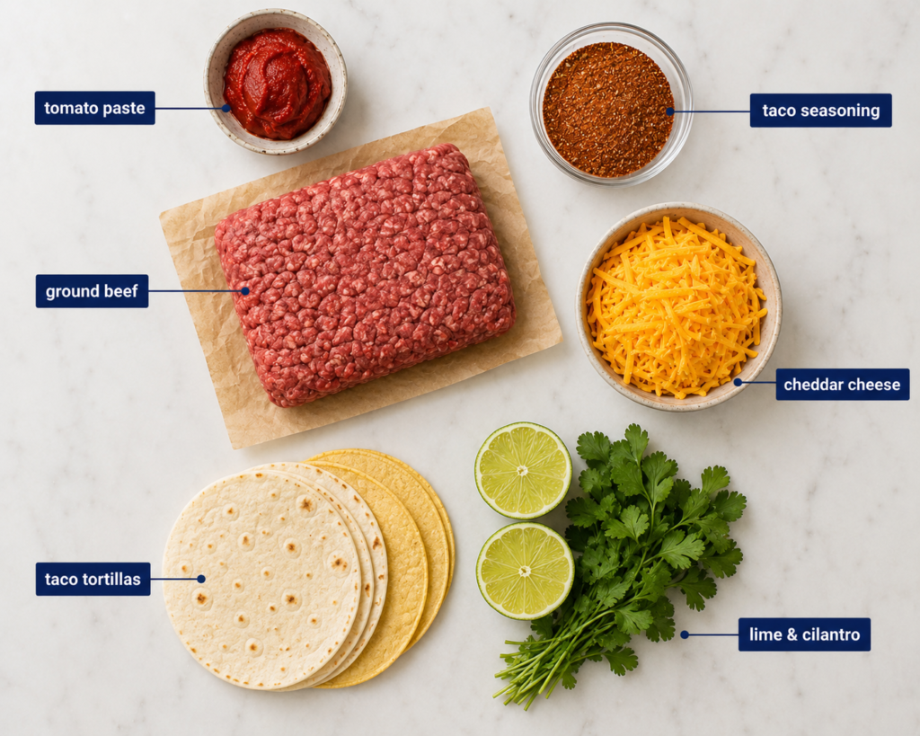 Ingredients You'll Need for Ground Beef Tacos (Smart Substitutions)