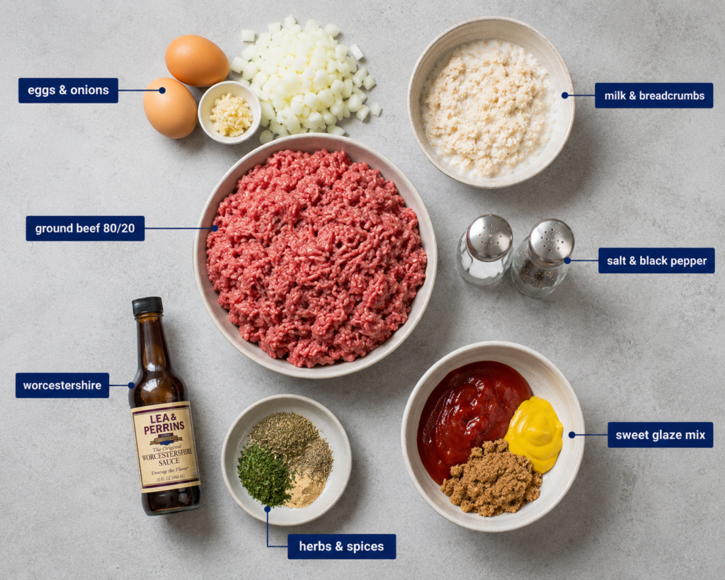 Ingredients You'll Need for Homemade Classic Meatloaf
