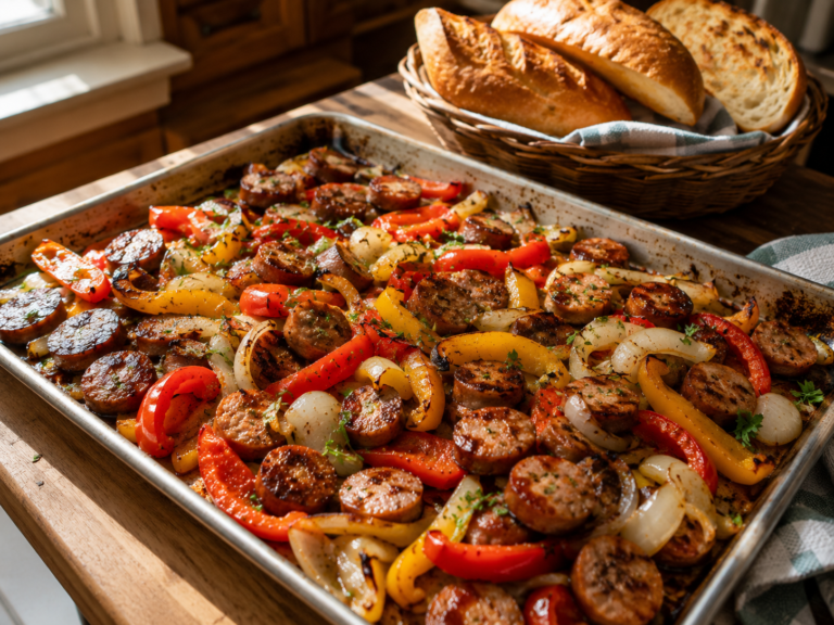 Easy Sheet Pan Sausage and Peppers (30-Minute Dinner)