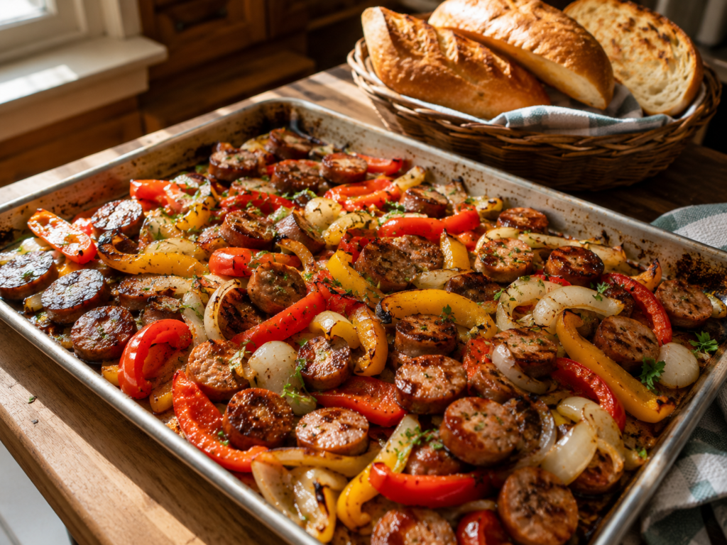 Easy Sheet Pan Sausage and Peppers (30-Minute Dinner)