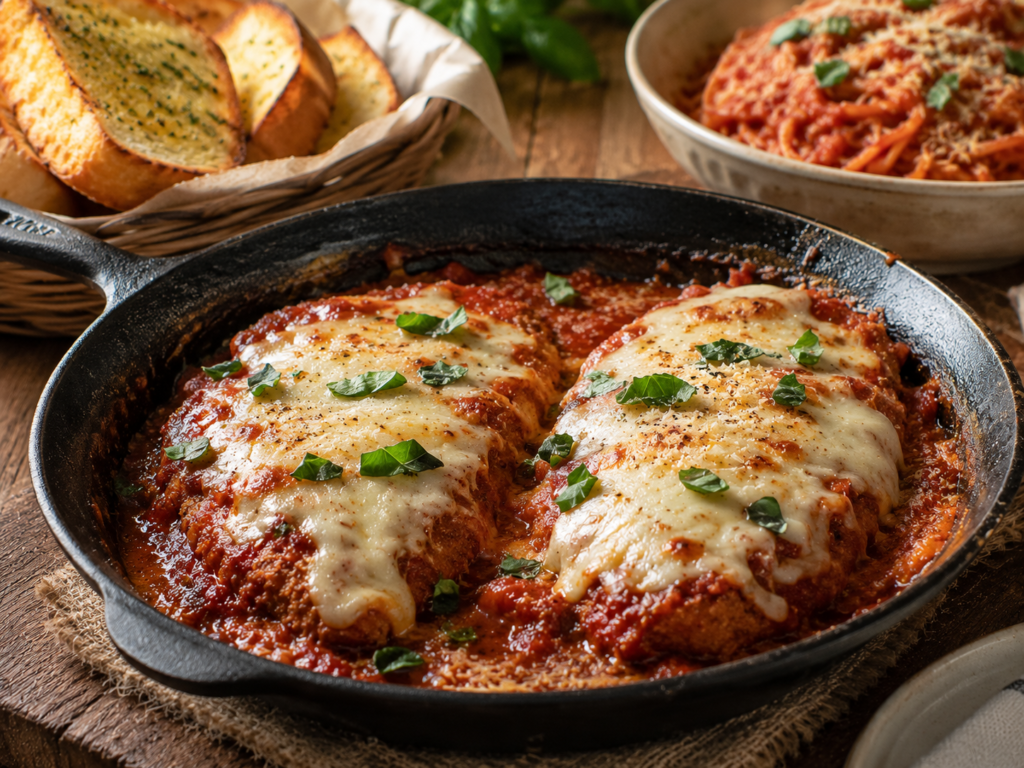 Easy Homemade Chicken Parmesan (Crispy, Cheesy & Juicy!)