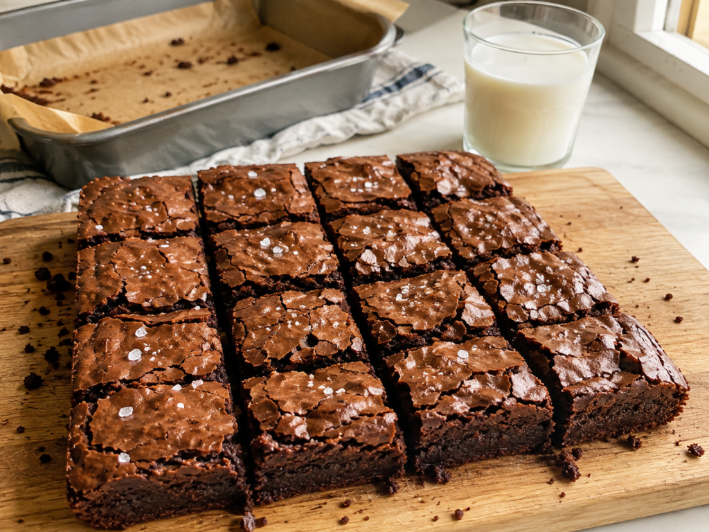 Best Homemade Fudgy Chocolate Brownies (Perfect Shiny Crackly Top!)