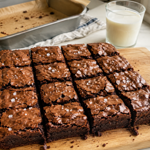 Best Homemade Fudgy Chocolate Brownies (Perfect Shiny Crackly Top!)