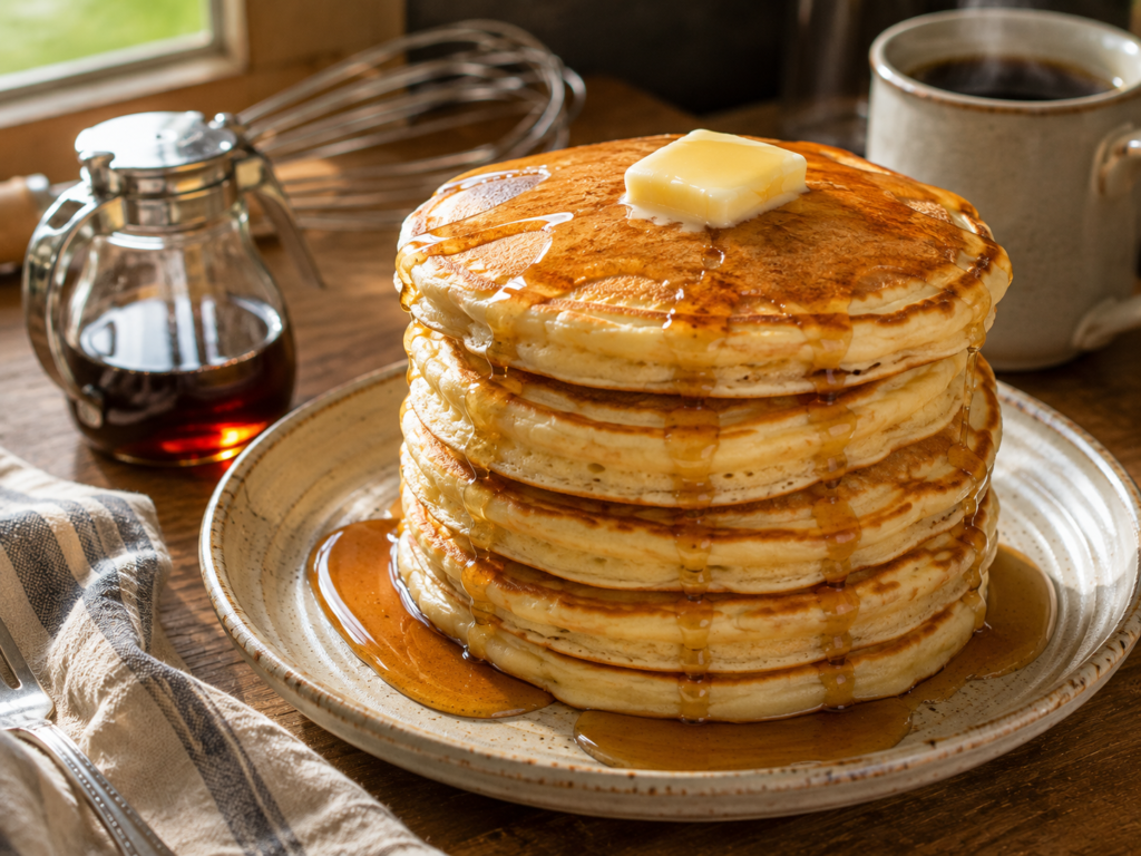 Best Easy Homemade Fluffy Pancakes (Thick, Soft & Buttery!)