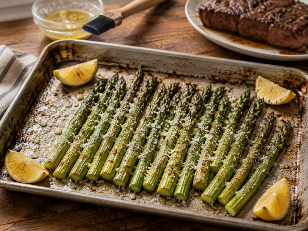 Easy Garlic Butter Roasted Asparagus (15-Minute Side!)