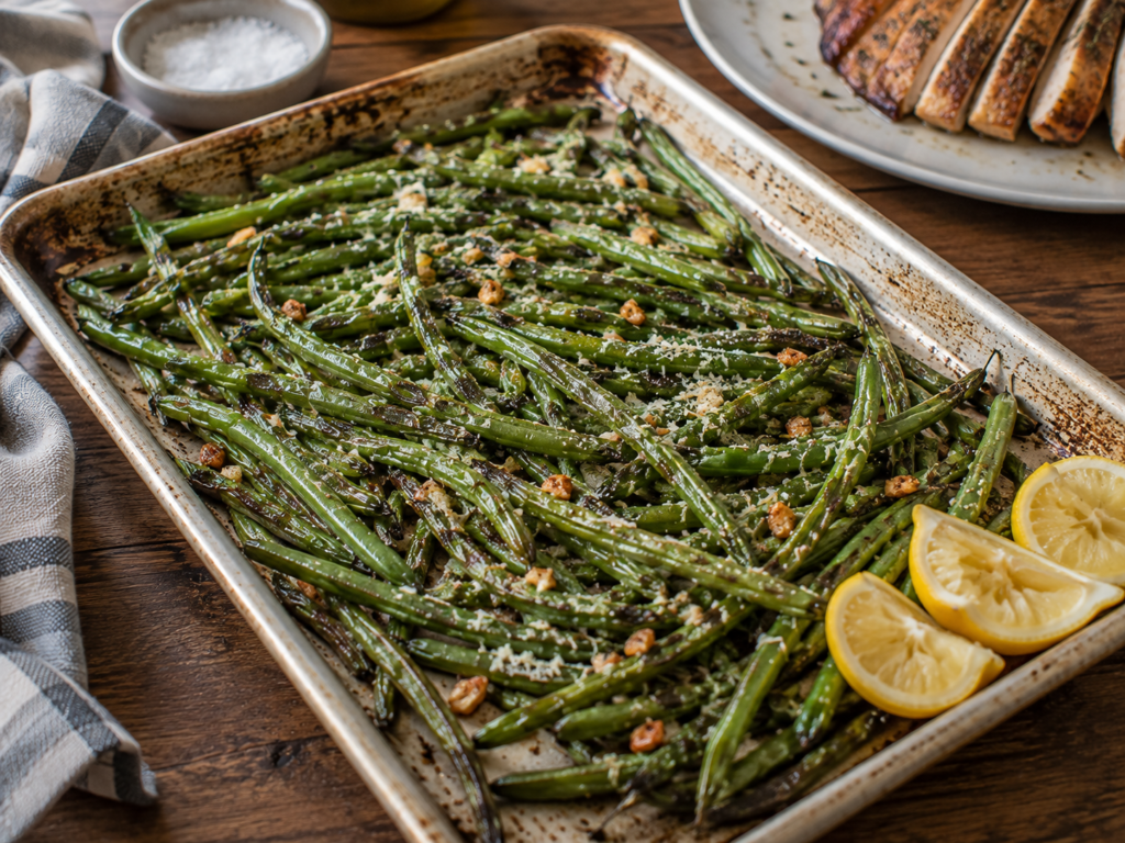 Easy Oven Roasted Green Beans (Crispy & Tender!)