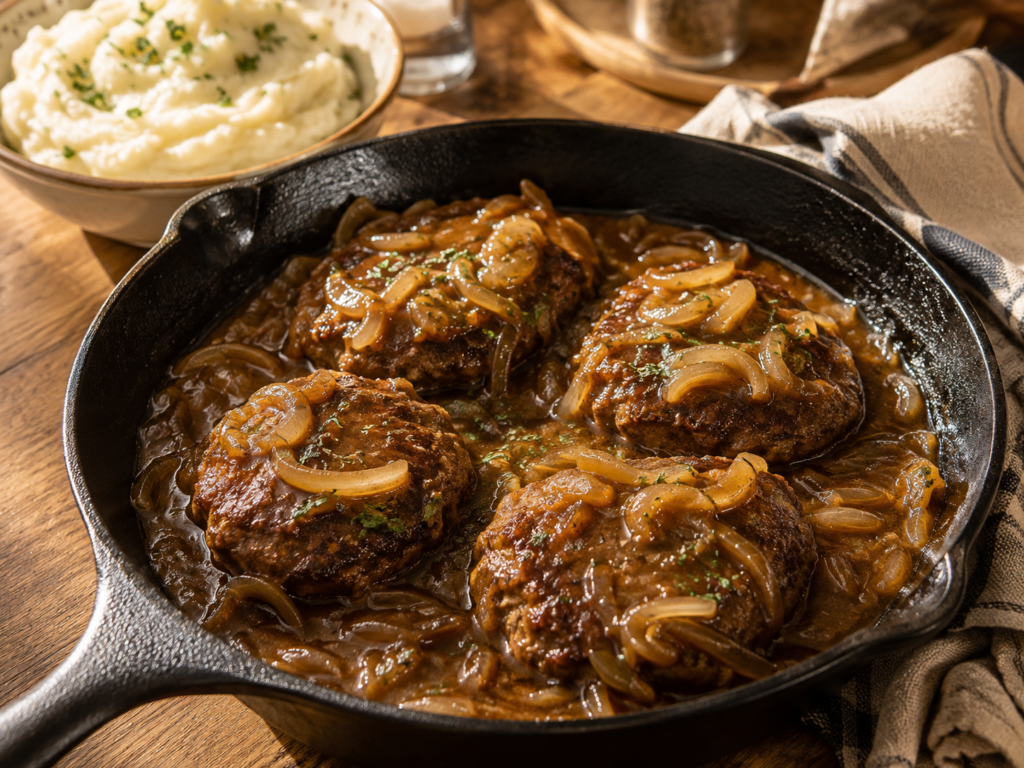 Easy Salisbury Steak with Onion Gravy (Rich & Juicy!)