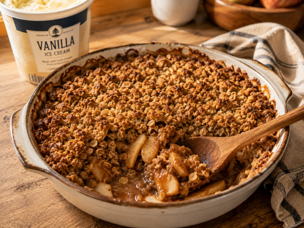 Best Easy Apple Crisp Recipe with oats (Extra Crispy Topping!)