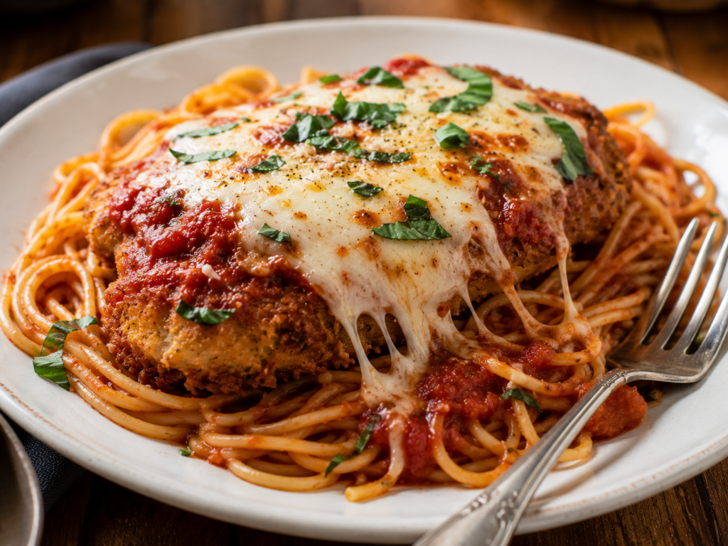 Easy Homemade Chicken Parmesan (Crispy, Cheesy & Juicy!)
