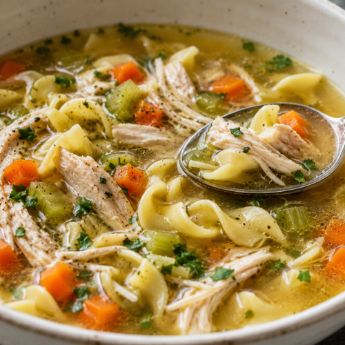 Best Homemade Chicken Noodle Soup (Rich Golden Broth!)