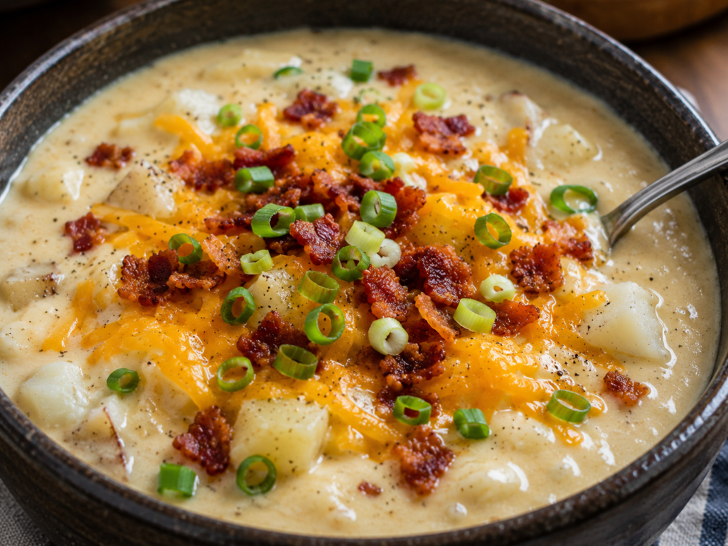 Easy 30-Minute Loaded Potato Soup (Creamy, Cheesy & Comforting!)