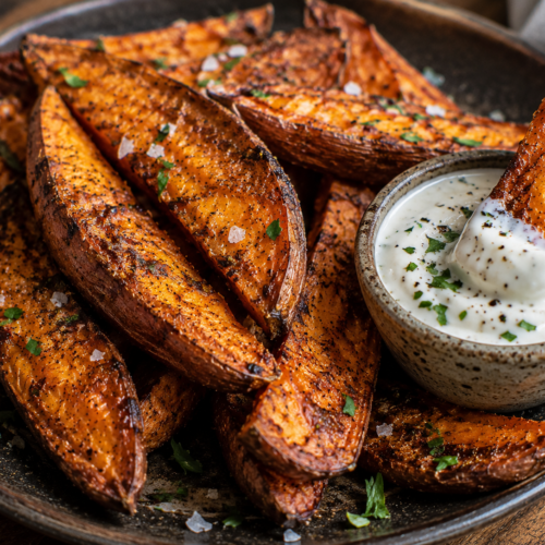 Easy Roasted Sweet Potato Wedges (Crispy & Fluffy!)