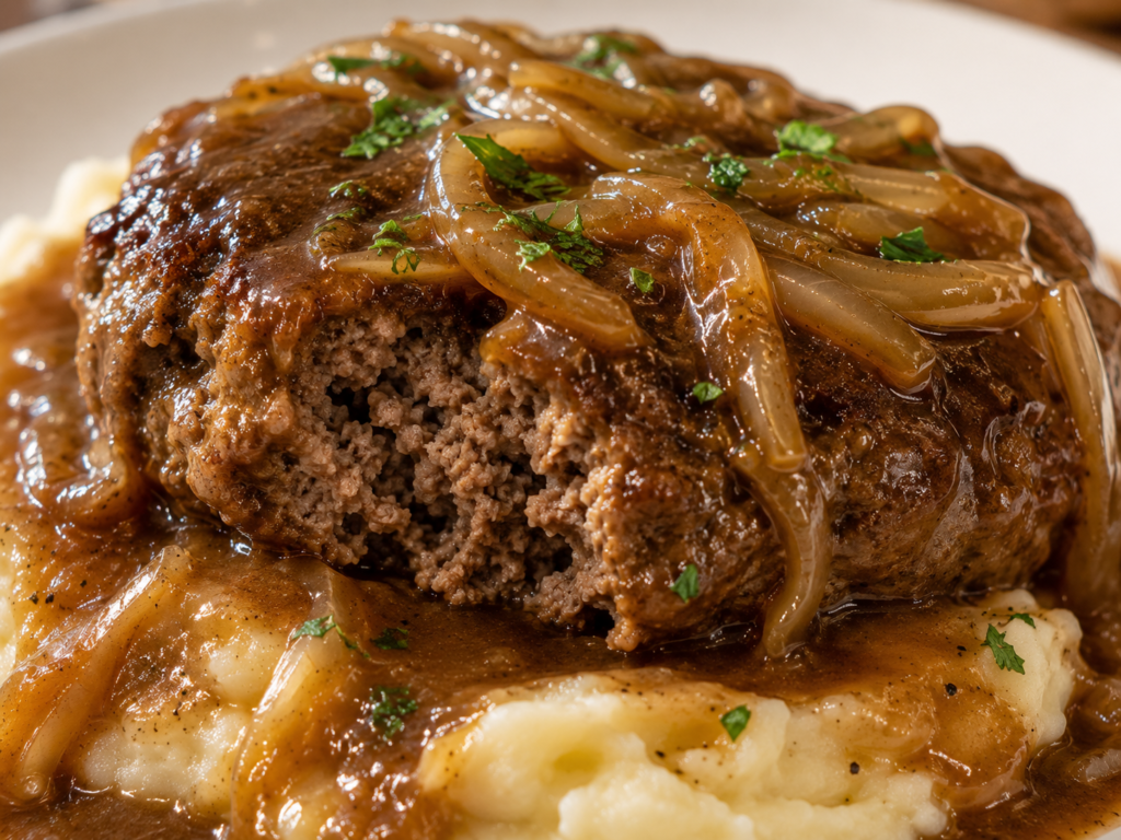 Easy Salisbury Steak with Onion Gravy (Rich & Juicy!)