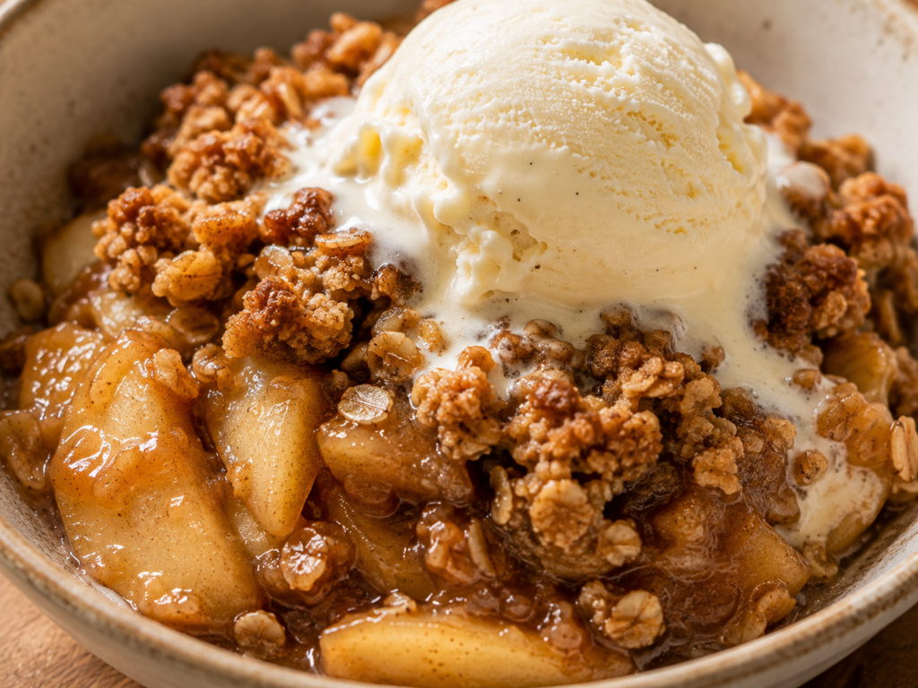 Best Easy Apple Crisp Recipe with oats (Extra Crispy Topping!)