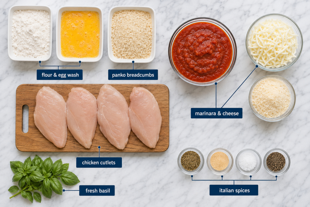 Ingredients You'll Need for Chicken Parmesan