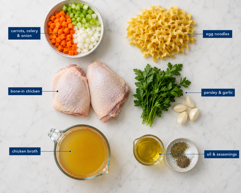 Best Homemade Chicken Noodle Soup (Rich Golden Broth!)