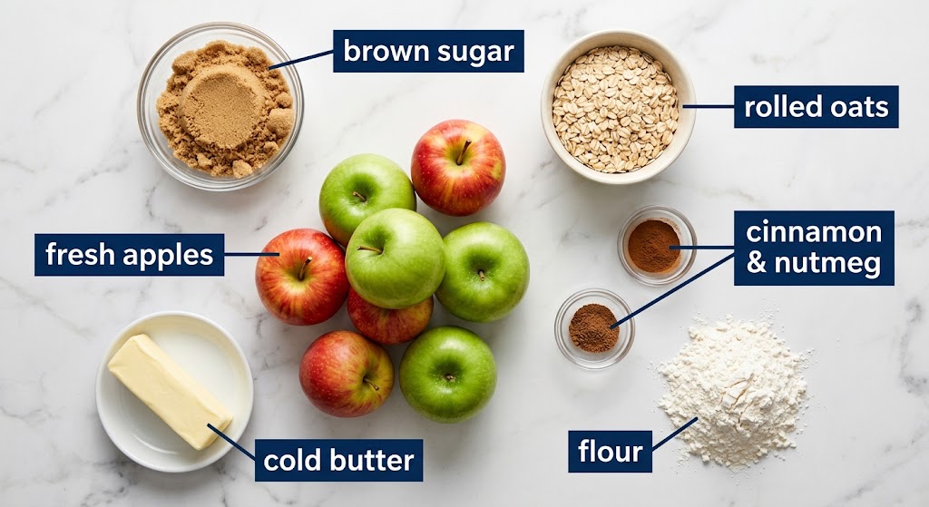 Best Easy Apple Crisp Recipe with oats (Extra Crispy Topping!)