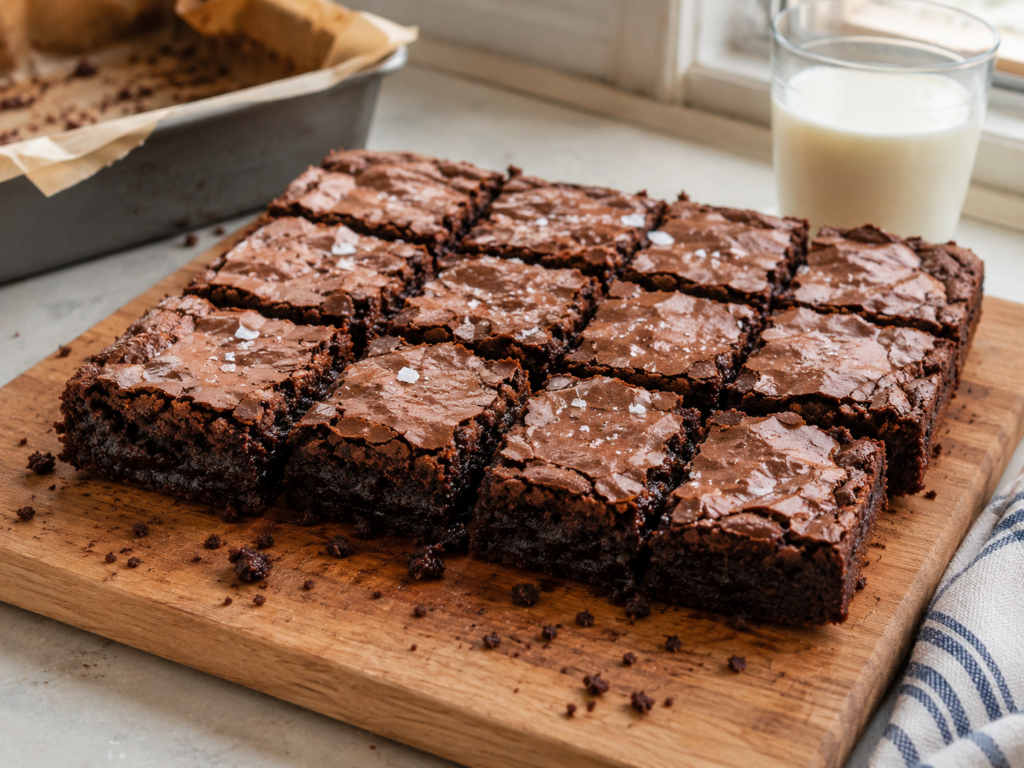 Best Homemade Fudgy Chocolate Brownies (Perfect Shiny Crackly Top!)