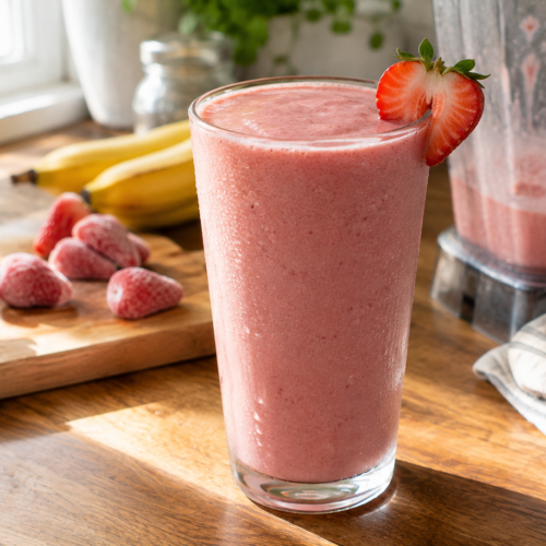 Strawberry Banana Smoothie Recipe (Easy Quick 5-Minute!)