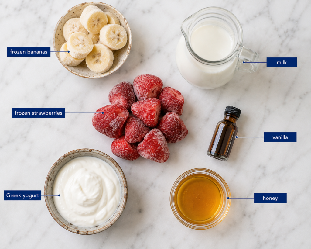 Strawberry Banana Smoothie Recipe (Easy Quick 5-Minute!)