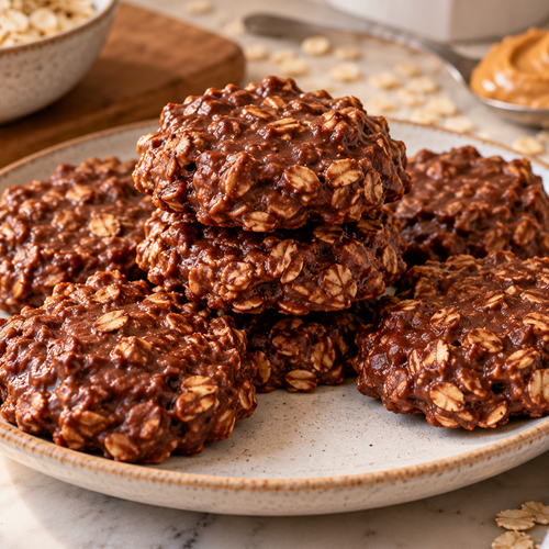 No Bake Oatmeal Cookies – Easy, Chewy & Chocolatey