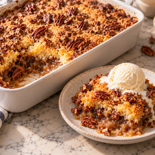 Pecan Pie Dump Cake – Easy Gooey Dessert with Cake Mix