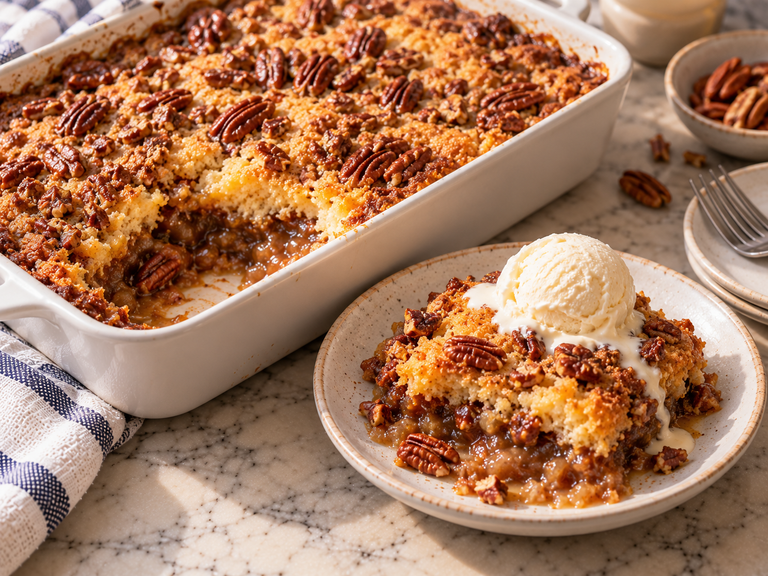 Pecan Pie Dump Cake – Easy Gooey Dessert with Cake Mix