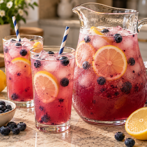 Pink Lemonade Blueberry – Easy Homemade Blueberry Lemonade