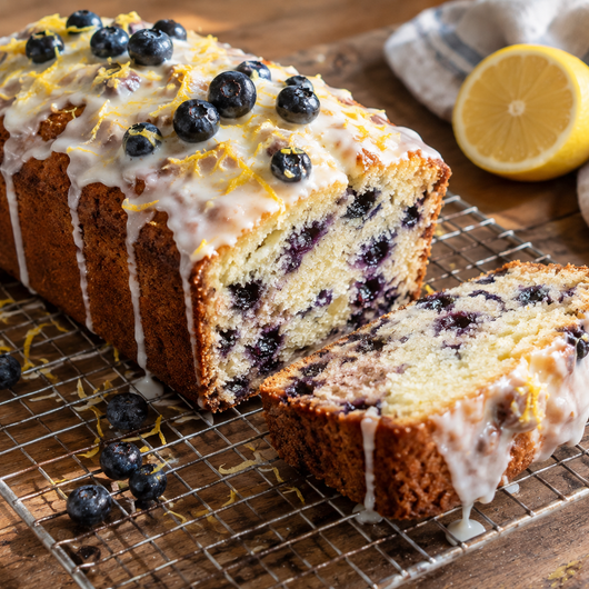 Moist Lemon Blueberry Pound Cake Recipe (No Sinking Berries!)