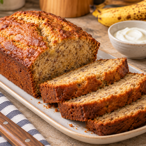 Banana Bread Recipe with Yogurt – Moist & Tender