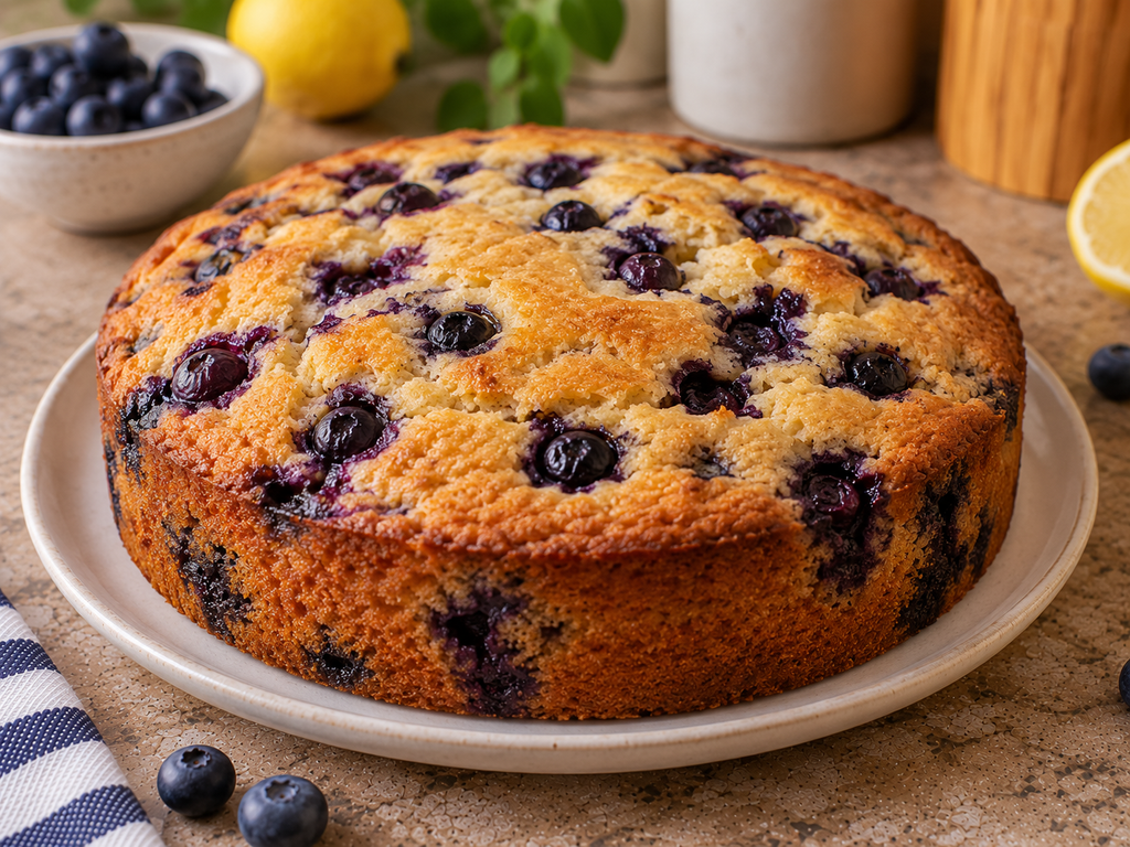 Blueberry Cake Recipe – Moist, Tender & Bursting with Blueberries