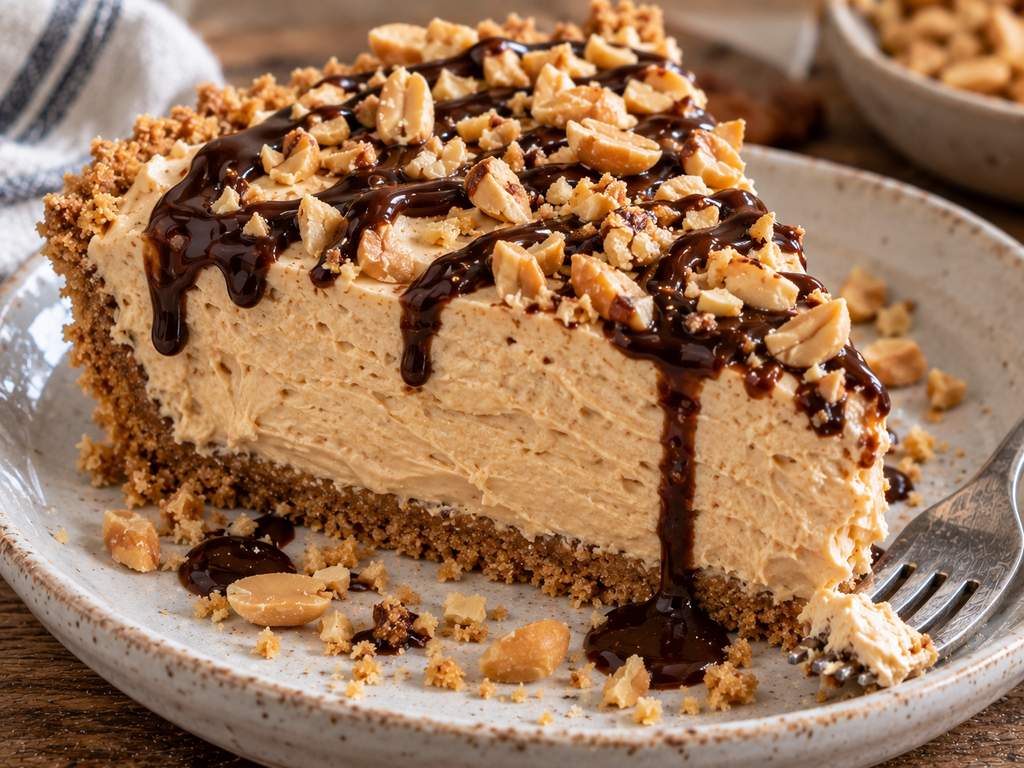 Easy No-Bake Peanut Butter Pie (Ultra Creamy & Light!)