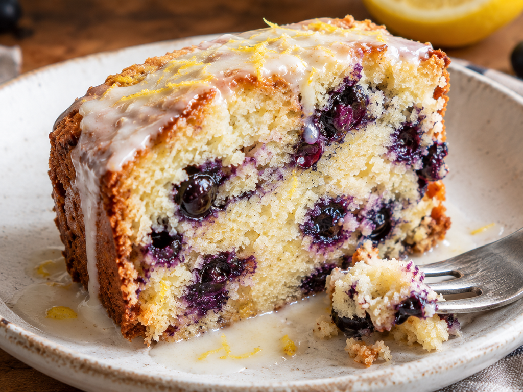 Moist Lemon Blueberry Pound Cake Recipe (No Sinking Berries!)