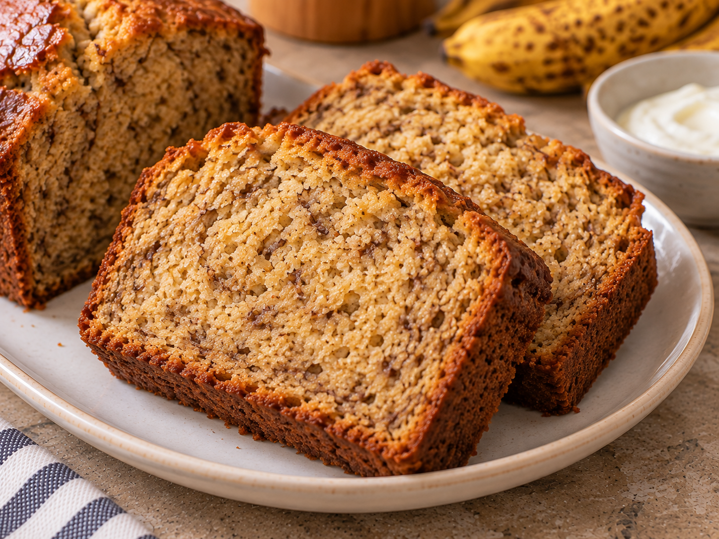 Banana Bread Recipe with Yogurt – Moist & Tender
