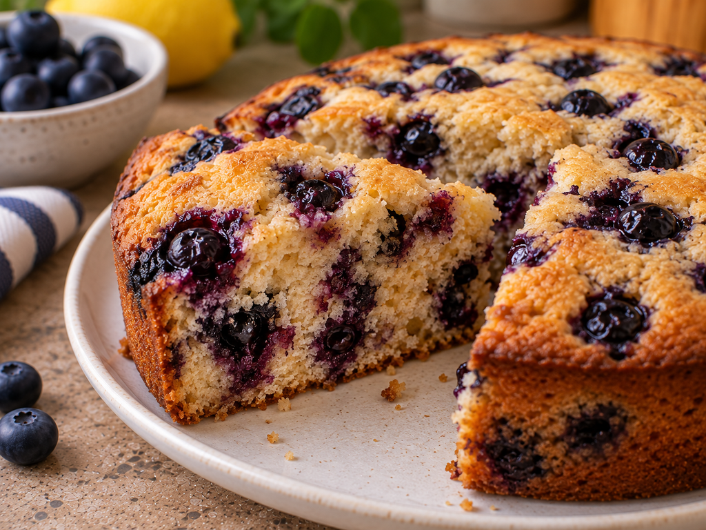 Blueberry Cake Recipe – Moist, Tender & Bursting with Blueberries