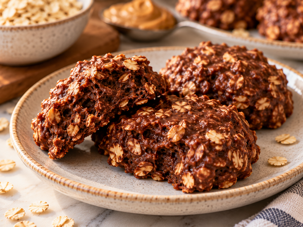 No Bake Oatmeal Cookies – Easy, Chewy & Chocolatey
