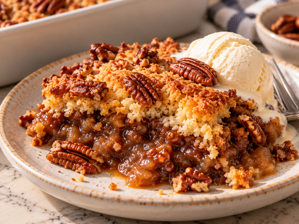 Pecan Pie Dump Cake – Easy Gooey Dessert with Cake Mix