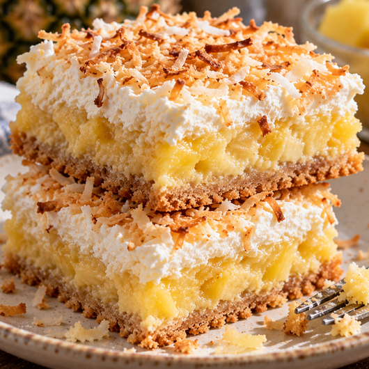 Easy 3-Layer Pineapple Bliss Bars Recipe (No Soggy Crust!)