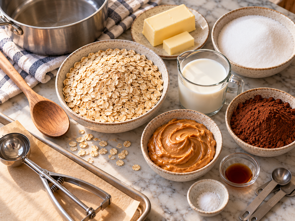 No Bake Oatmeal Cookies – Easy, Chewy & Chocolatey