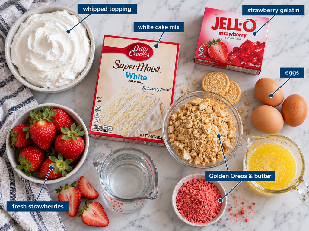 Easy Strawberry Crunch Poke Cake Recipe (Ultra Moist!)