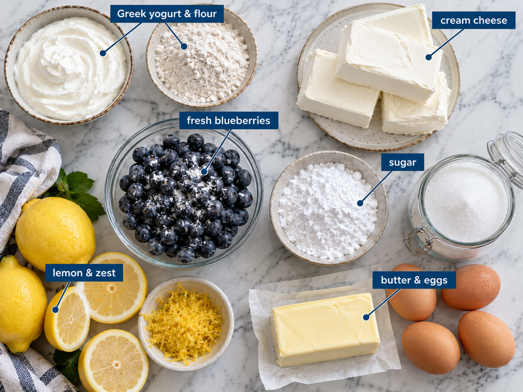 Layered Lemon Blueberry Cheesecake Cake (Showstopper Recipe!)