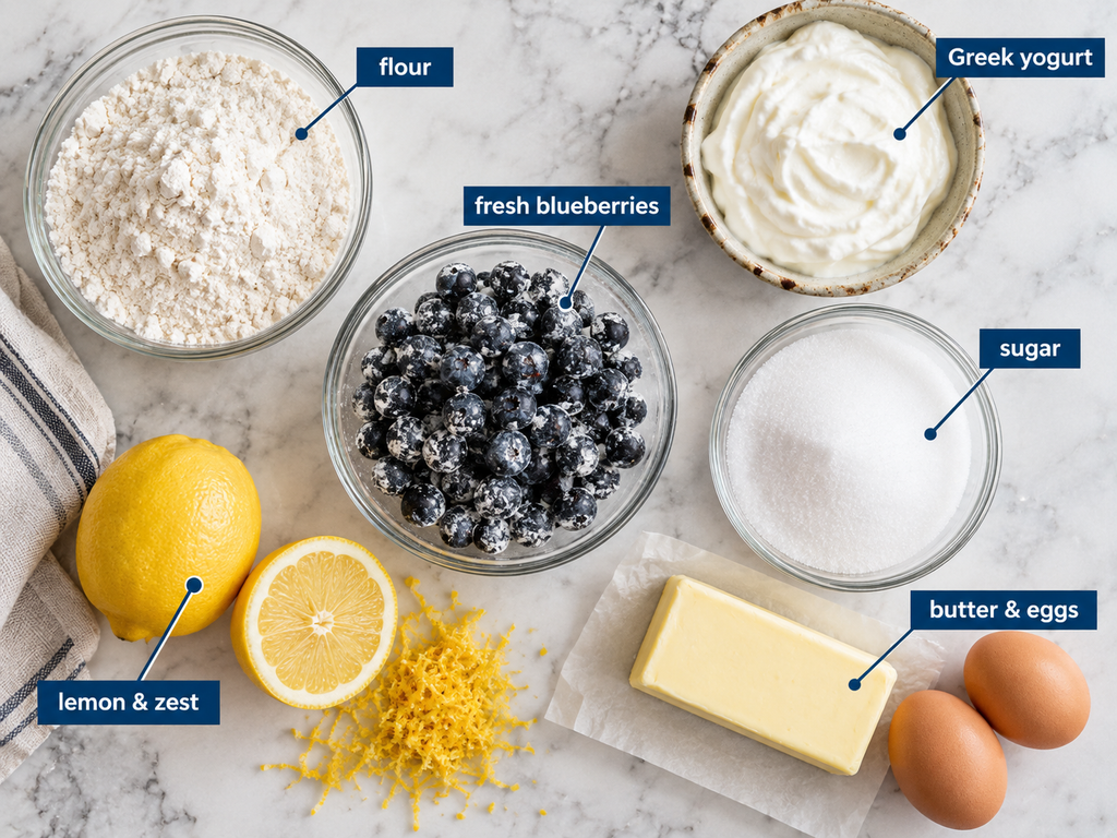 Moist Lemon Blueberry Pound Cake Recipe (No Sinking Berries!)