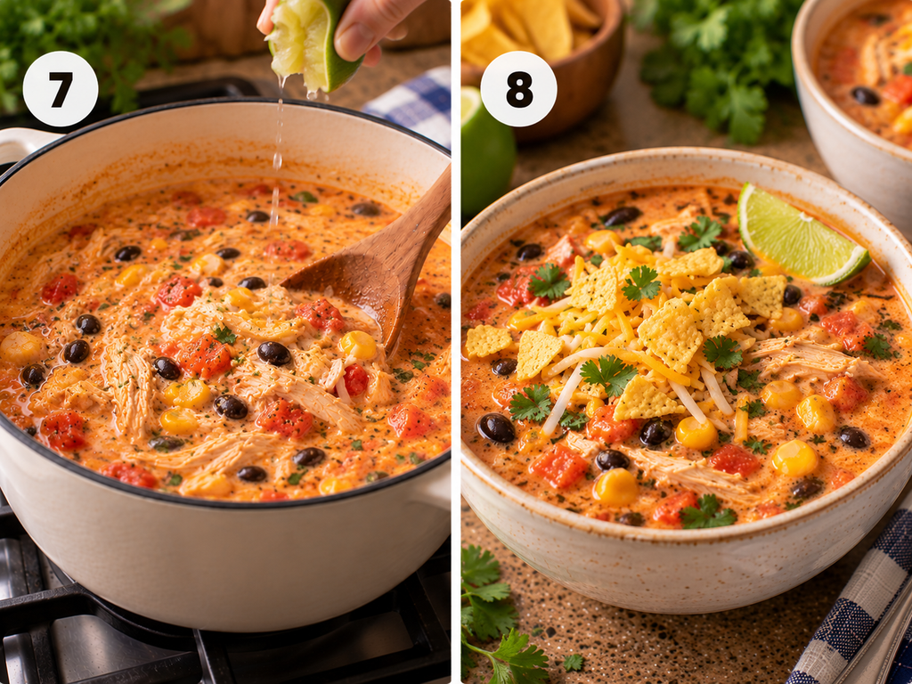 Chicken Taco Soup Recipe – Creamy, Easy & One-Pot