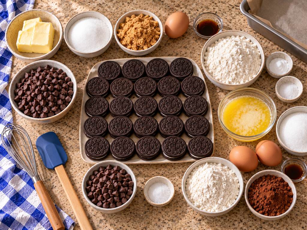 Slutty Brownies – Cookie, Oreo & Fudgy Brownie Layers